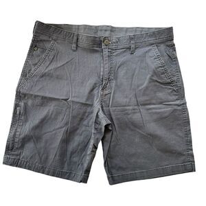 Weatherproof 40* 10" Gray Flat Front Cotton Ripstop Men's‎ Shorts